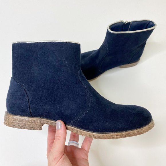 Cat & Jack Shoes - Cat & Jack Blue Silver Zip Up Ankle Boots Size 6